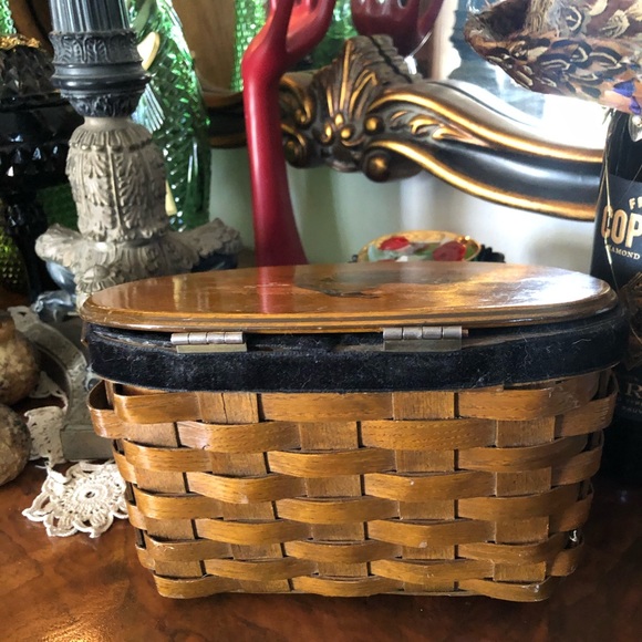 Vintage Wooden Basket Weave Bag - Picture 5 of 9